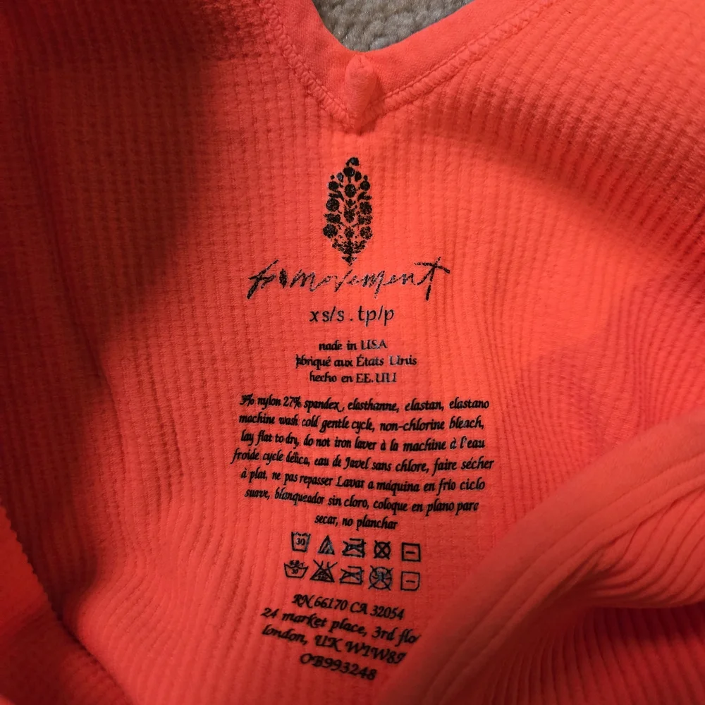 FP Movement by Free People Neon Coral Ribbed Tank Top - Picture 3 of 3